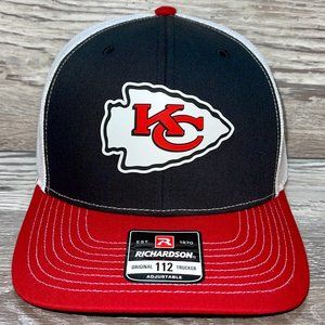 Kansas City Chiefs 3D Patch Snapback Trucker Hat- Black/ White/ Red